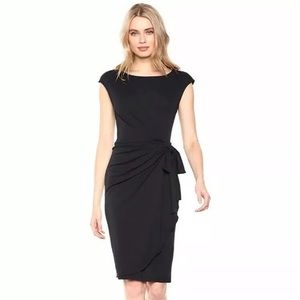 Lark & Ro Cap Sleeve Bateau Neck Wrap Dress S CH P